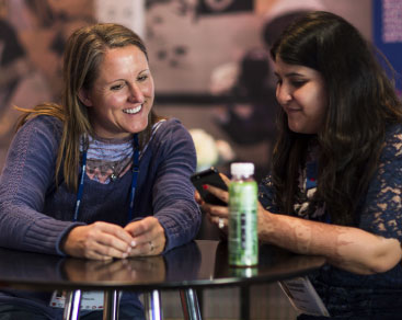 Two women on a braindate